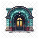 Subway Entrance Glass Cover Stairs Underground Stairs Icon