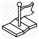 Success Champion Flag Milepost Icon