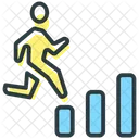 Stairs Up Business Plan Businessman Icon