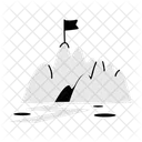 Mountain Flag Mountain Top Success Milestone Icon