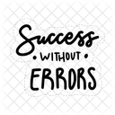 Success Without Errors Motivation Positivity Icon