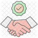 Successful Partnership Lineal Color Icon Icon