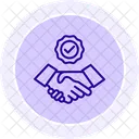 Successful Partnership Line Icon Icon
