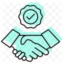 Successful Partnership Color Shadow Thinline Icon アイコン