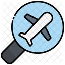 Suche Reise Flugzeug Icon