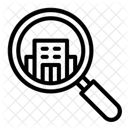Suche Gebäude  Symbol