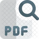 PDF Datei Suchen Datei Suchen Dokument Suchen Icon