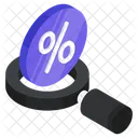 Rabatt Suchen Rabattanalyse Rabatterkundung Symbol