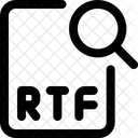 RTF Datei Suchen Datei Suchen Dokument Suchen Symbol