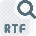 RTF Datei Suchen Datei Suchen Dokument Suchen Symbol