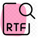 RTF Datei Suchen Datei Suchen Dokument Suchen Symbol