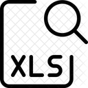 XLS Datei Suchen Datei Suchen Dokument Suchen Symbol