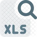 XLS Datei Suchen Datei Suchen Dokument Suchen Symbol