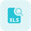 XLS Datei Suchen Datei Suchen Dokument Suchen Symbol