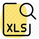 XLS Datei Suchen Datei Suchen Dokument Suchen Symbol