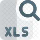 XLS Datei Suchen Datei Suchen Dokument Suchen Icon