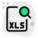 Suche nach XLS-Dateien  Symbol