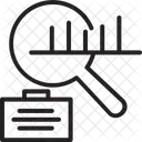 Suchdiagramm Lupe Vergrosserungslinse Symbol