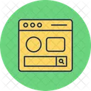 Suchseite Flussdiagramm Suche Symbol