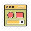 Suchseite Flussdiagramm Suche Symbol