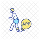 Sucht nach mobilen Apps  Icon