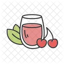 Cereja Suco Cor Ícone