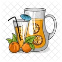 Suco De Laranja Bebida Suco Ícone