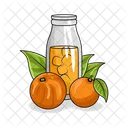 Suco De Laranja Garrafa Bebida Ícone