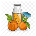 Suco De Laranja Garrafa Bebida Ícone