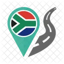 Sud Afrika Flagge Symbol