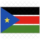 Sudsudan Sudan Flagge Symbol