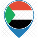 Sudan Flag World Icon