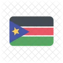 Sudan Del Sur Bandera Pais Icono