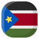 Sudan Del Sur Bandera Pais Icono