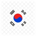 Sudkorea Flagge Land Symbol