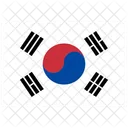 Flagge Land Sudkorea Symbol