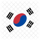 Flagge Land Sudkorea Symbol