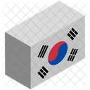 Flagge Land Sudkorea Symbol