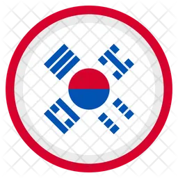 Südkorea Flag Symbol