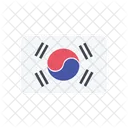 Sudkorea Flagge Land Symbol