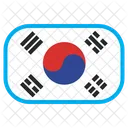 Sudkorea Land Flagge Symbol