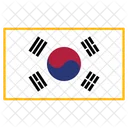 Sudkorea Flagge Land Symbol