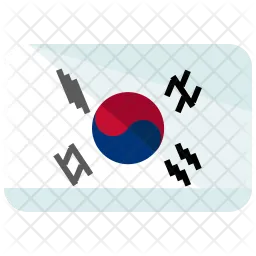 Südkorea Flag Symbol