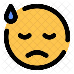 Sudor frío Emoji Icono