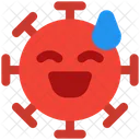 Sonrisa De Sudor Emoji De Coronavirus Coronavirus Icon