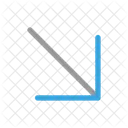 Sudosten Pfeil Richtung Symbol
