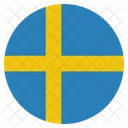 Suecia Bandeira Circulo Icon