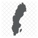 Suecia Geografia Mapa Icono