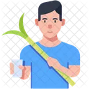 Sugarcane Juice Seller Icon