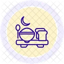 Suhoor Mahlzeit Liniensymbol Symbol